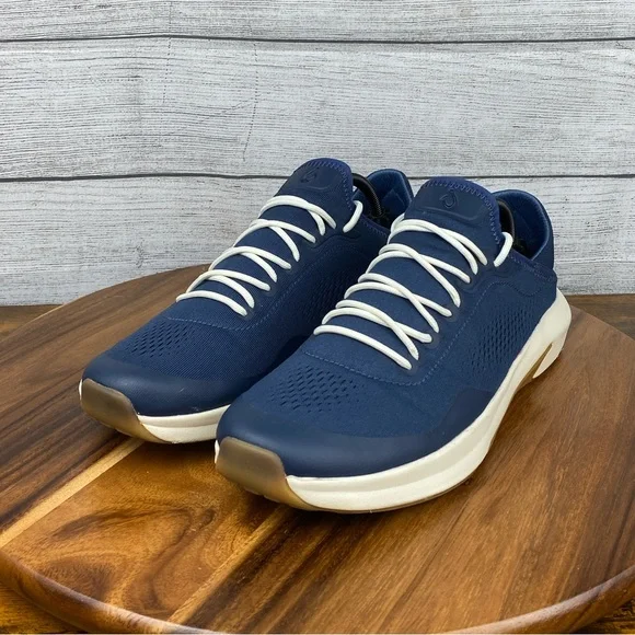 OluKai Kaholo Navy Blue Lace Up Sneaker Lightweight Mesh Men’s Shoe Size 11